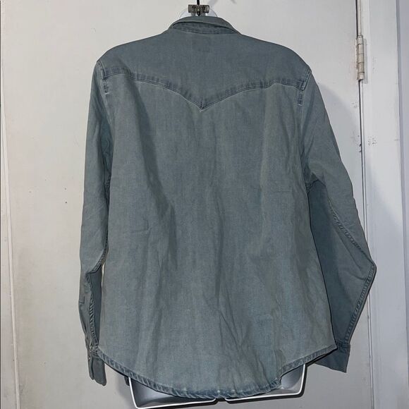 LEVIS The Ultimate Western Light Indigo Denim Shirt-1X NWOT! - Picture 5 of 11